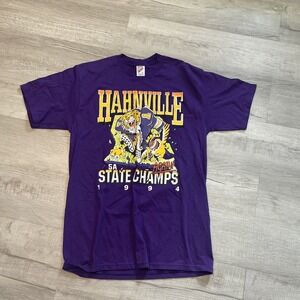 Vtg T shirt Hahnville High State Champs 1994 Football‎ Purple USA Made large